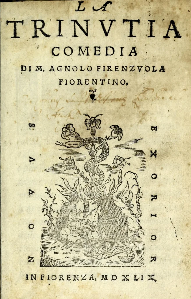 An illustration from La trinvtia : comedia, 1549, leaf 9