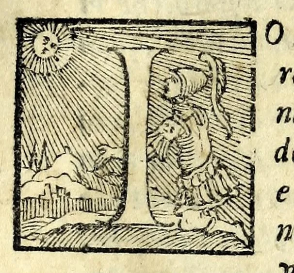 An illustration from La trinvtia : commedia, 1593, leaf 15