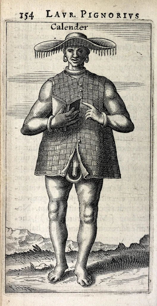 An illustration from Laurentii Pignorii Patavini De servis, & eorum apud veteres ministeriis, commentarius : in quo familia, tum urbana, tum rustica, ordine producitur & illustratur, 1674, leaf 202