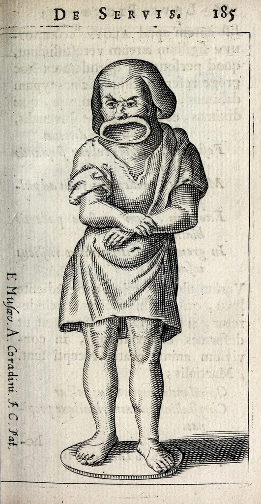 An illustration from Laurentii Pignorii Patavini De servis, & eorum apud veteres ministeriis, commentarius : in quo familia, tum urbana, tum rustica, ordine producitur & illustratur, 1674, leaf 237