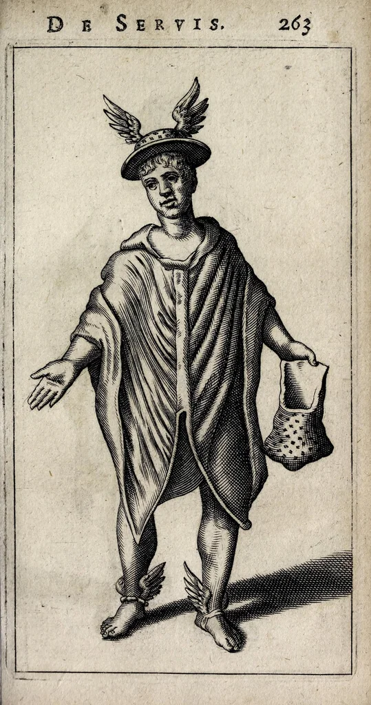 An illustration from Laurentii Pignorii Patavini De servis, & eorum apud veteres ministeriis, commentarius : in quo familia, tum urbana, tum rustica, ordine producitur & illustratur, 1674, leaf 327
