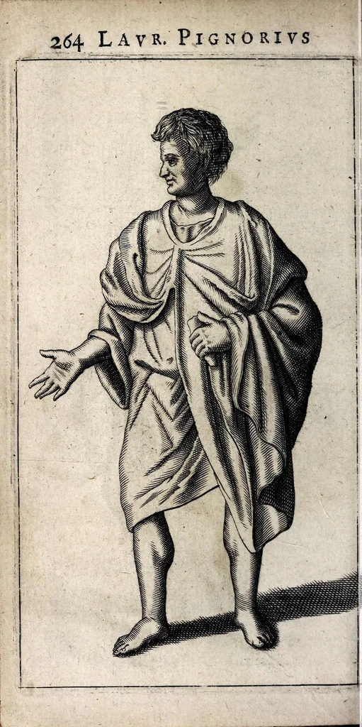 An illustration from Laurentii Pignorii Patavini De servis, & eorum apud veteres ministeriis, commentarius : in quo familia, tum urbana, tum rustica, ordine producitur & illustratur, 1674, leaf 330