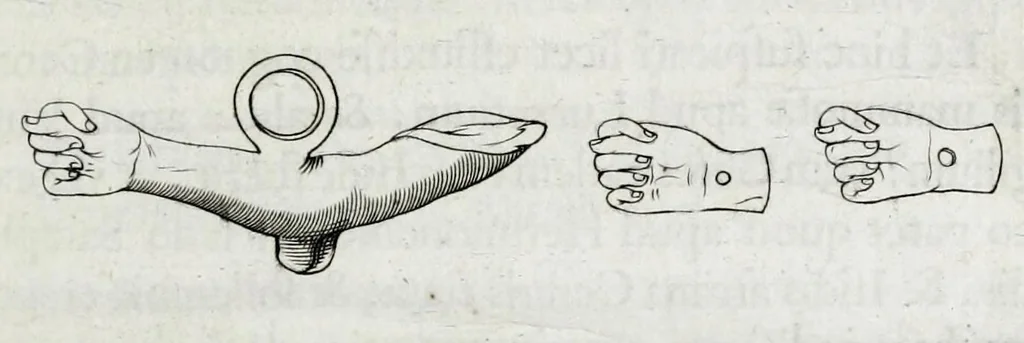 An illustration from Laurentii Pignorii Patavini Mensa Isiaca : qua sacrorum apud Aegyptios ratio & simulacra subjectis tabulis aeneis simul exhibentur & explicantur : accessit ejusdem authoris de Magna Deum Matre discursus, & sigillorum, gemmarum, amuletorum aliquot figurae & earundem ex Kirchero Chifletioque interpretatio : nec non Jacobi Philippi Tomasini Manus aenea, & de vita rebusque Pignorii dissertatio., 1669, leaf 61