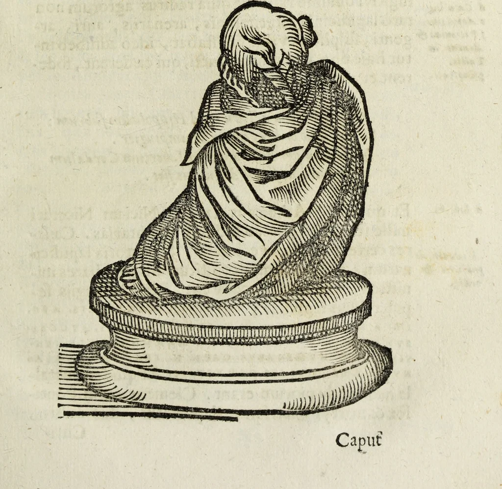 An illustration from Laurentij Pignorij Patavini De servis, et eorum apud veteres ministerijs commentarius : in hac ultima editione pro rerum diversitate discretus in capita additis titulis denotata : accessit, Symbolarum epistolicarum liber, 1694, leaf 292