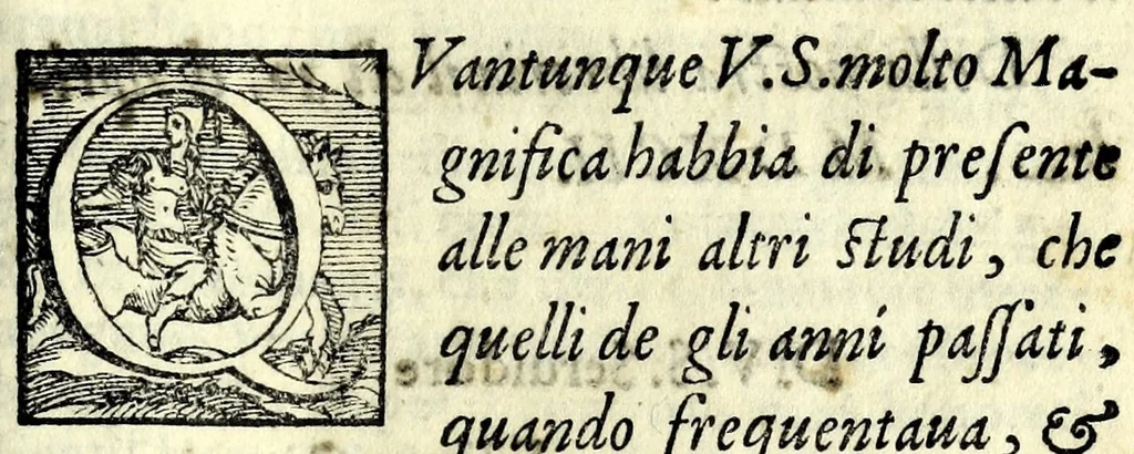 An illustration from La vedova : commedia facetissima, 1592, leaf 5