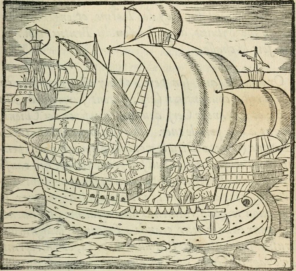 An illustration from La venerie de Jacques du Fouilloux, gentil-homme, seigneur dudit lieu, pays de Gastine, en Poitou; ... avec plusieurs receptes et remedes pour guerir les chiens de diverses maladies; plus, l'Adolescence de l'autheur, 1562, leaf 12