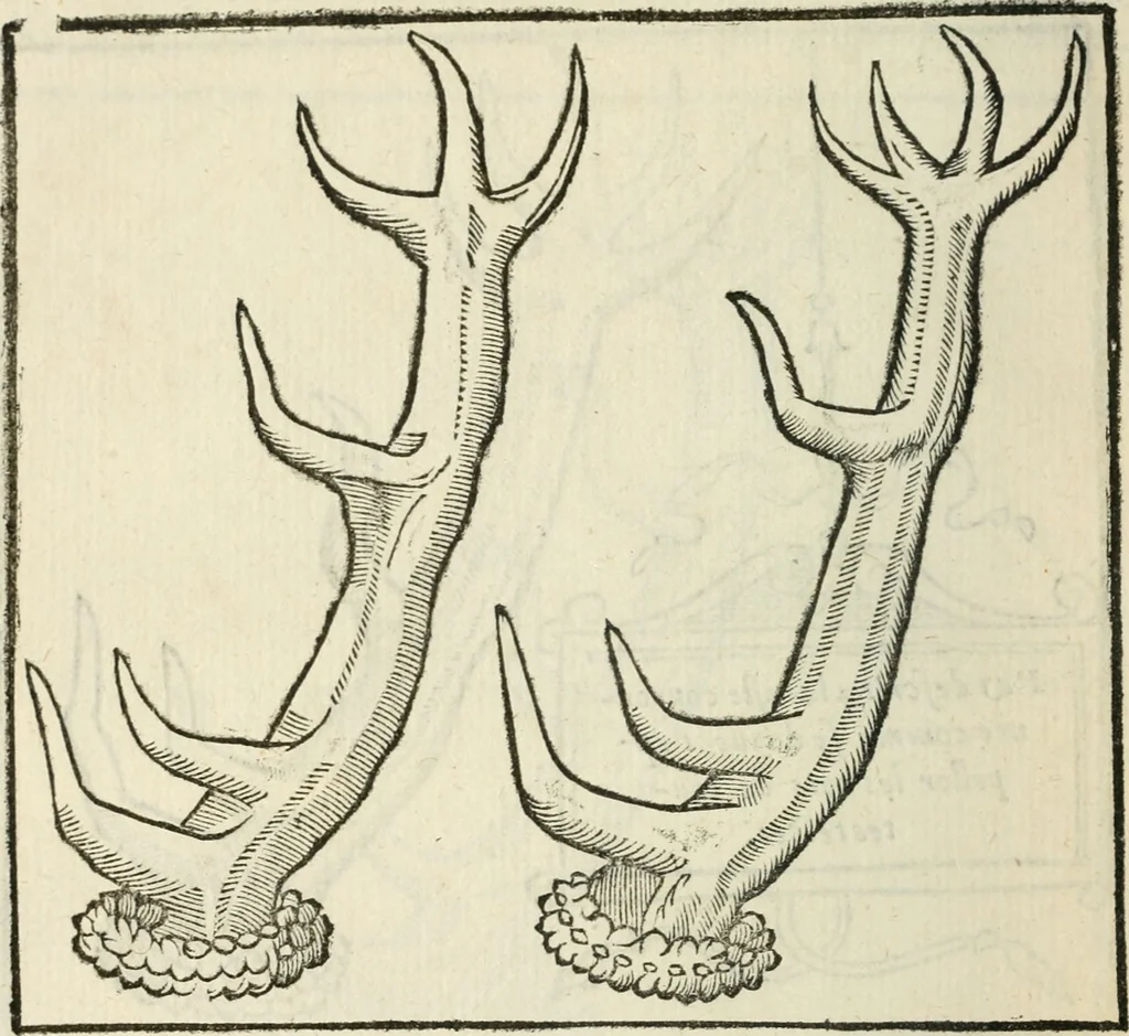 An illustration from La venerie de Jacques du Fouilloux, gentil-homme, seigneur dudit lieu, pays de Gastine, en Poitou; ... avec plusieurs receptes et remedes pour guerir les chiens de diverses maladies; plus, l'Adolescence de l'autheur, 1562, leaf 79