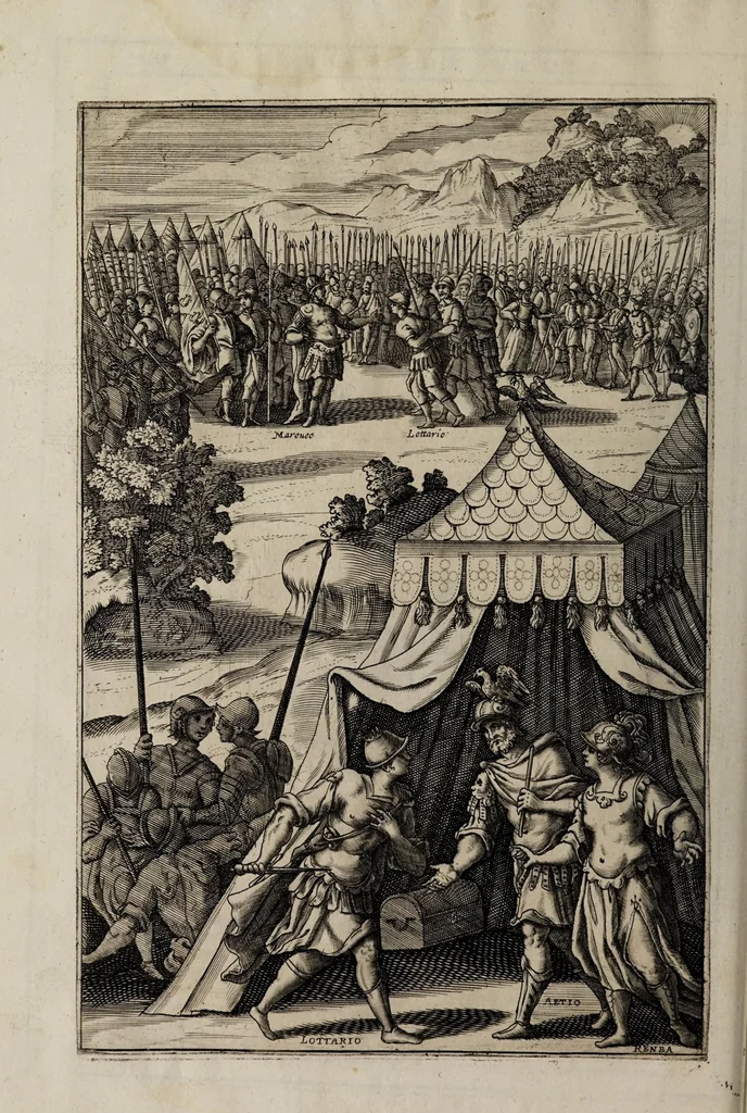 An illustration from La Venetia edificata : poema eroico, 1624, leaf 154