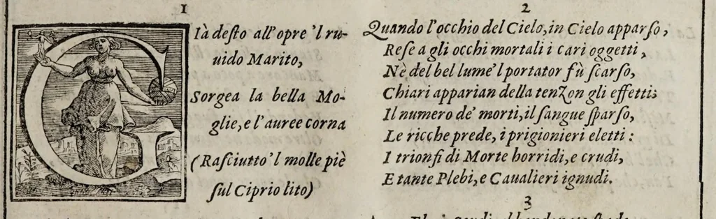 An illustration from La Venetia edificata : poema eroico, 1624, leaf 185