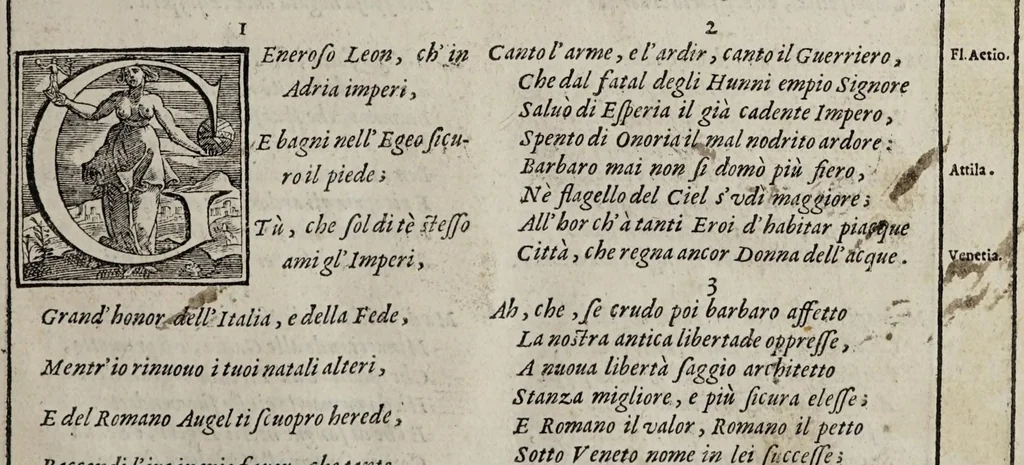 An illustration from La Venetia edificata : poema eroico, 1624, leaf 31