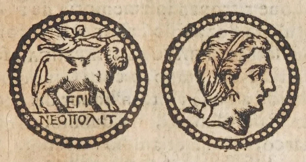 An illustration from La vera antichita di Pozzuolo : oue con l'istoria de tutte le cose del contorno, si narrano la bellezza di, 1652, leaf 95