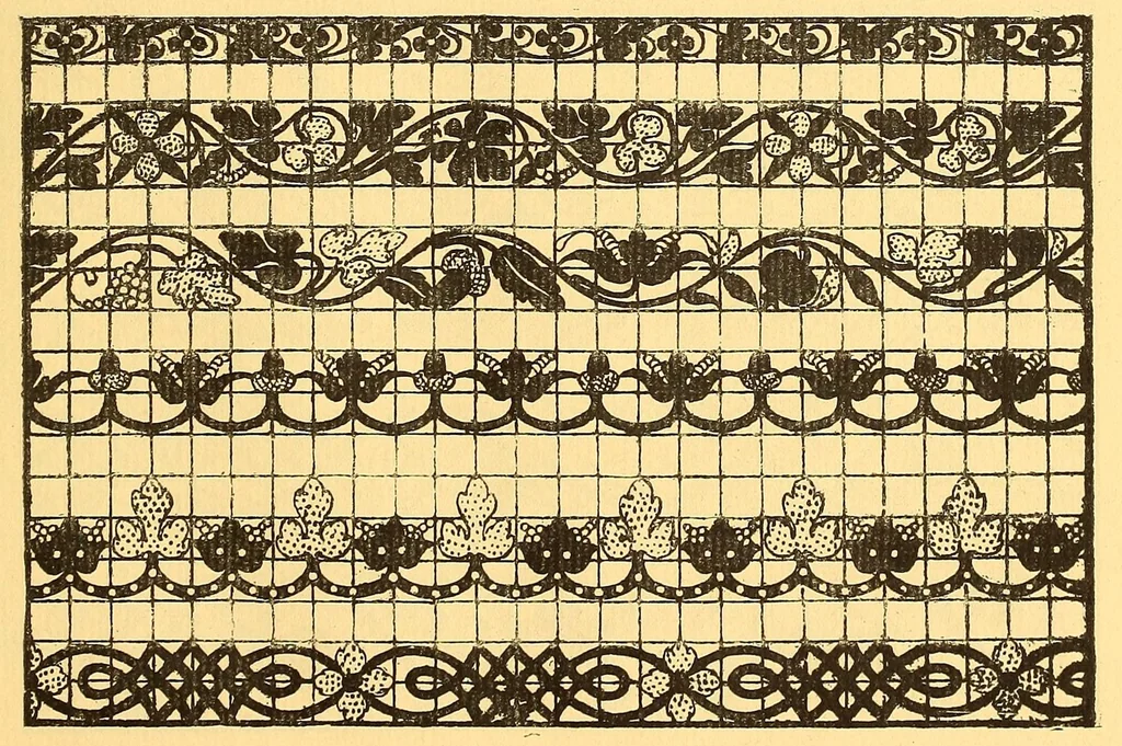 An illustration from La vera perfezione del disegno per punti e recami; riproduzione della edizione di Venezia del 1561 dall'esemplare della Biblioteca Corsiniana in Roma, 1909, leaf 23