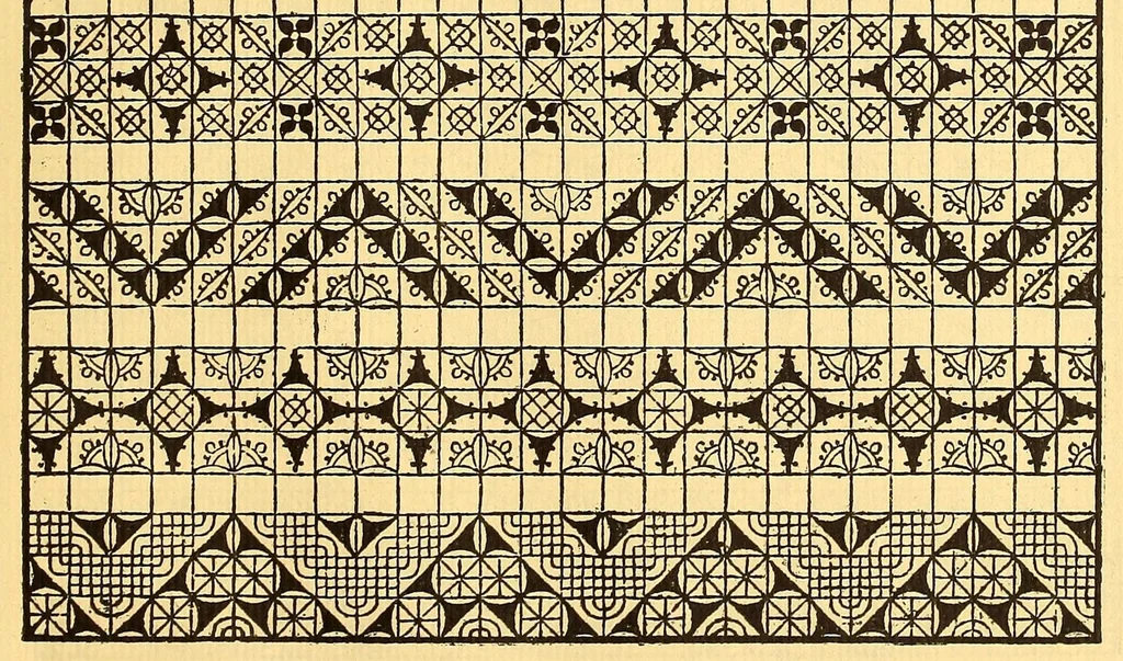An illustration from La vera perfezione del disegno per punti e recami; riproduzione della edizione di Venezia del 1561 dall'esemplare della Biblioteca Corsiniana in Roma, 1909, leaf 31