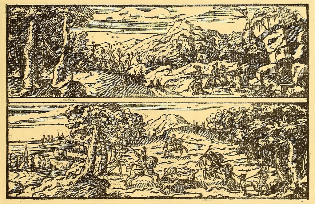 An illustration from La vera perfezione del disegno per punti e recami; riproduzione della edizione di Venezia del 1561 dall'esemplare della Biblioteca Corsiniana in Roma, 1909, leaf 67