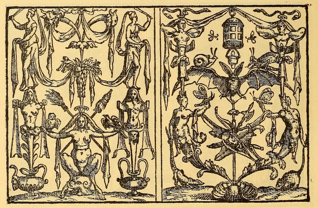 An illustration from La vera perfezione del disegno per punti e recami; riproduzione della edizione di Venezia del 1561 dall'esemplare della Biblioteca Corsiniana in Roma, 1909, leaf 70