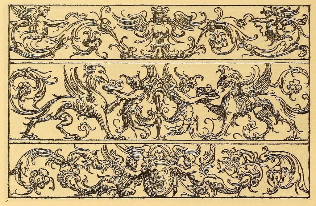 An illustration from La vera perfezione del disegno per punti e recami; riproduzione della edizione di Venezia del 1561 dall'esemplare della Biblioteca Corsiniana in Roma, 1909, leaf 78