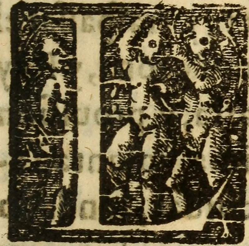 An illustration from La verdadera hystoria del rey Don Rodrigo : en la qual se trata la causa principal dela perdida de España y la co[n]quista que della hizo Miramamolin Almáçor Rey que fue del Africa, y de las Arabias : Co[n]puesta por el sabio Alcayde Abulcacim Tarif Abentariq, de nacion Arbe, y natural de la Arabia Petrea, 1592, leaf 186