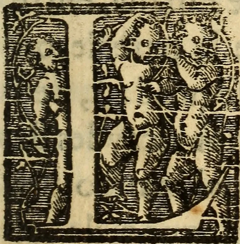 An illustration from La verdadera hystoria del rey Don Rodrigo : en la qual se trata la causa principal dela perdida de España y la co[n]quista que della hizo Miramamolin Almáçor Rey que fue del Africa, y de las Arabias : Co[n]puesta por el sabio Alcayde Abulcacim Tarif Abentariq, de nacion Arbe, y natural de la Arabia Petrea, 1592, leaf 46