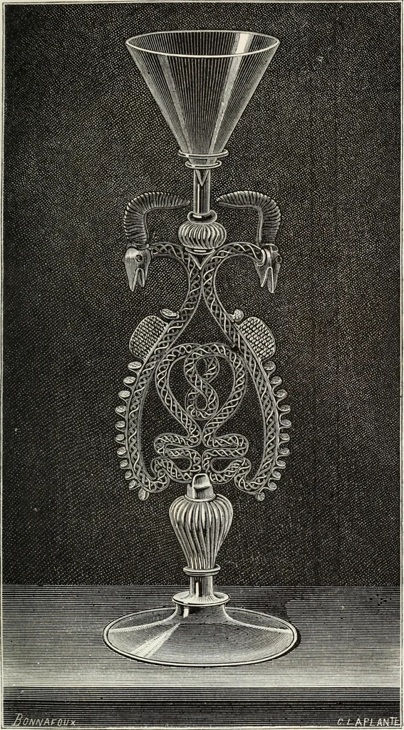 An illustration from La verrerie depuis les temps les plus reculés jusqu'à nos jours, 1869, leaf 142