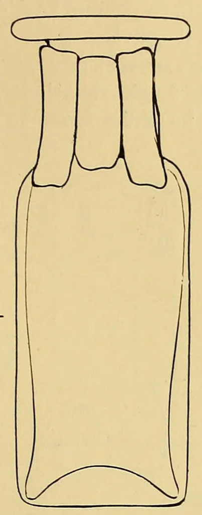 An illustration from La verrerie en Gaule sous l'Empire romain; essai de morphologie et de chronologie, 1913, leaf 93