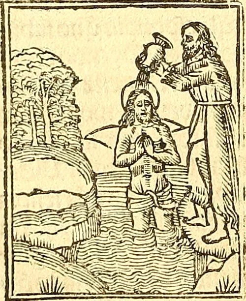 An illustration from La vida y excelencias & miraglos dla sacratissima virgen Maria nuestra señora, 1525, leaf 51