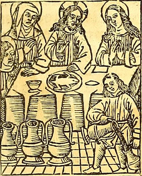 An illustration from La vida y excelencias & miraglos dla sacratissima virgen Maria nuestra señora, 1525, leaf 54
