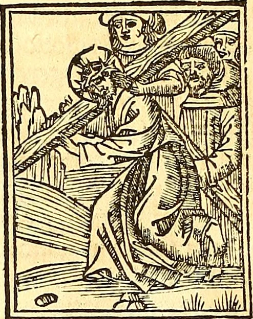 An illustration from La vida y excelencias & miraglos dla sacratissima virgen Maria nuestra señora, 1525, leaf 65