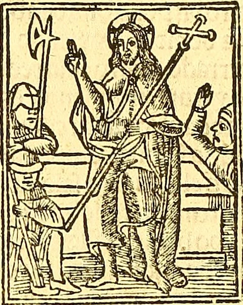 An illustration from La vida y excelencias & miraglos dla sacratissima virgen Maria nuestra señora, 1525, leaf 84