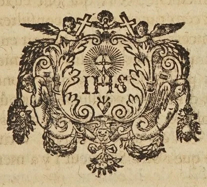 An illustration from La vie de la mere Catherine de Saint Avgvstin : religievse hospitaliere de la Misericorde de Quebec en la Nouvelle-France, 1671, leaf 45