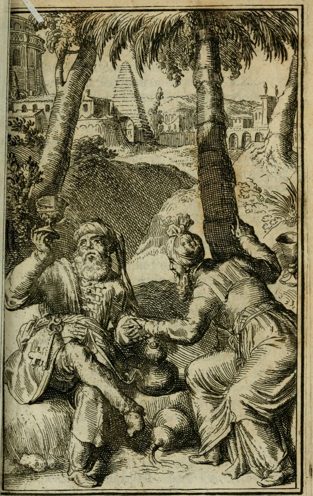 An illustration from La vie de Mahomet : où l'on découvre amplement la verité e l'imposture, 1698, leaf 18