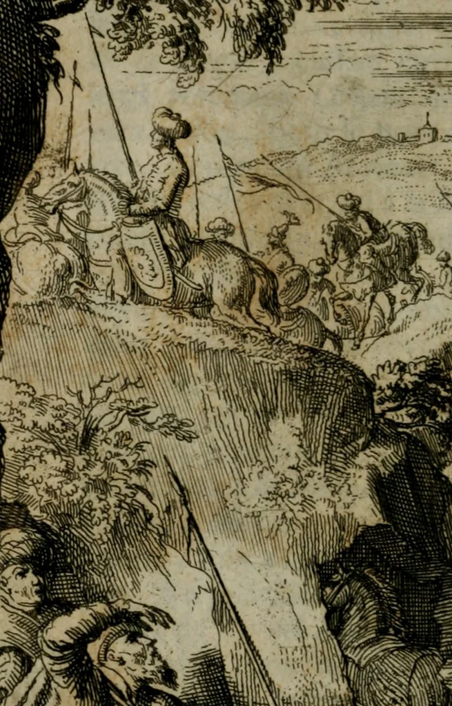 An illustration from La vie de Mahomet : où l'on découvre amplement la verité e l'imposture, 1698, leaf 93