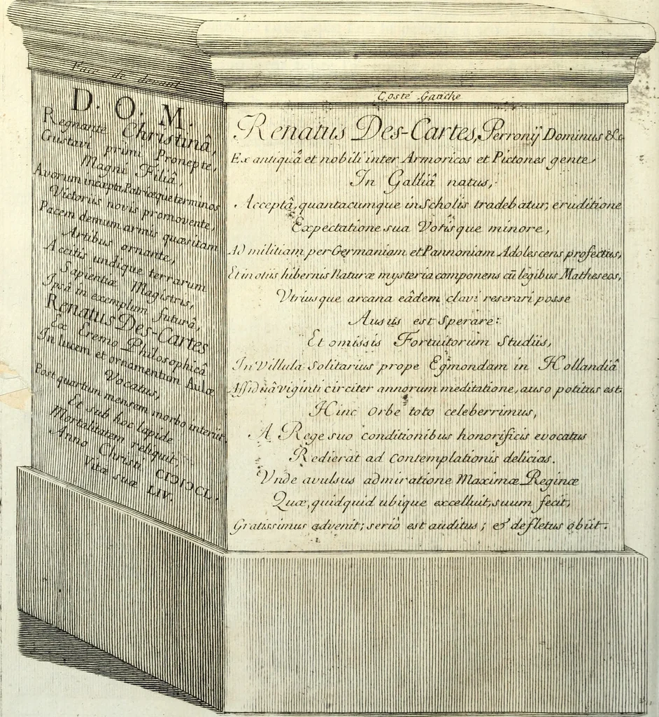 An illustration from La Vie de monsieur Des-Cartes, 1691, leaf 453