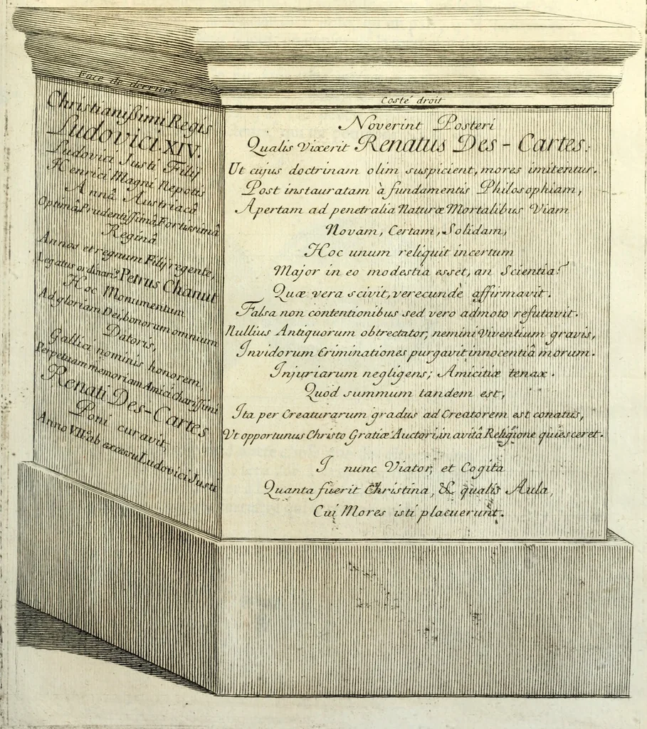 An illustration from La Vie de monsieur Des-Cartes, 1691, leaf 454