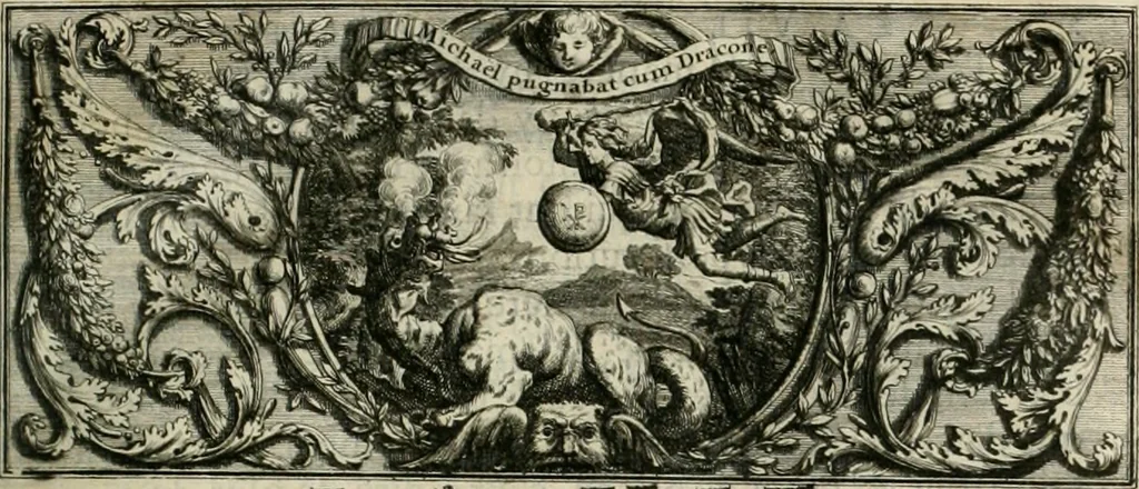 An illustration from La vie de S. Athanase, patriarche d'Alexandrie : divisée en douze livres : qui comprend encore l'histoire de S. Eustathe d'Antioche, de S. Paul de Constantinople, de S. Hilaire de Poitiers, de S. Eusebe de Verceil, des Papes Jules & Libere, & de plusieurs autres Saints; avec la naissance & le progrès de l'Arianisme, 1671, leaf 30