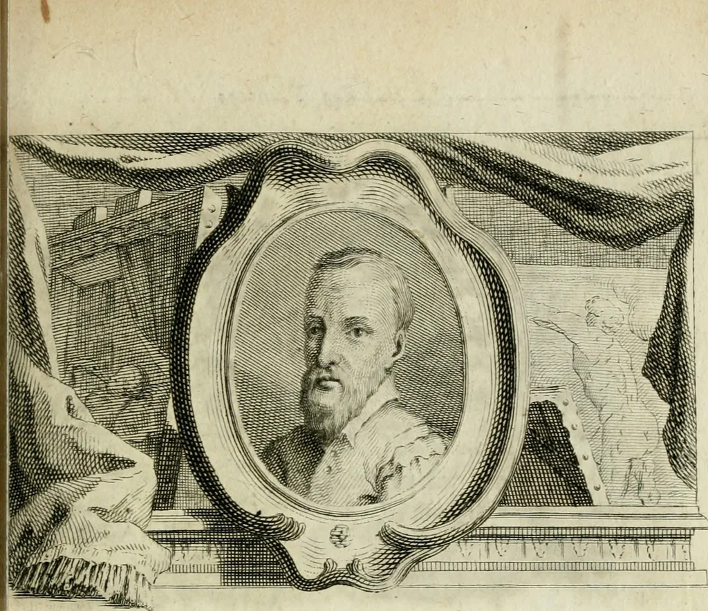 An illustration from La vie des peintres flamands, allemands et hollandois : avec des portraits gravés en taille-douche, une indication de leurs principaux ouvrages, & des réflexions sur leurs différentes manieres, 1753, leaf 132