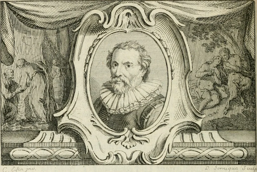 An illustration from La vie des peintres flamands, allemands et hollandois : avec des portraits gravés en taille-douche, une indication de leurs principaux ouvrages, & des réflexions sur leurs différentes manieres, 1753, leaf 267