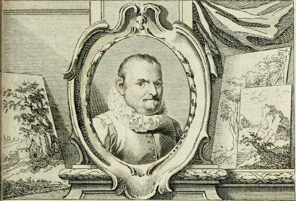 An illustration from La vie des peintres flamands, allemands et hollandois : avec des portraits gravés en taille-douche, une indication de leurs principaux ouvrages, & des réflexions sur leurs différentes manieres, 1753, leaf 314