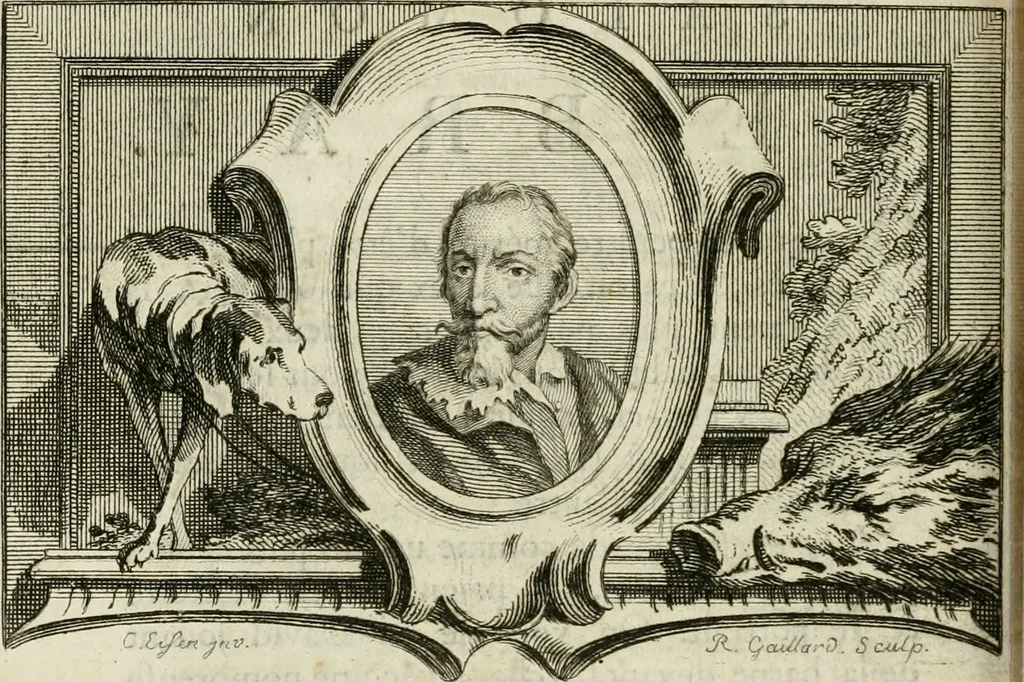 An illustration from La vie des peintres flamands, allemands et hollandois : avec des portraits gravés en taille-douche, une indication de leurs principaux ouvrages, & des réflexions sur leurs différentes manieres, 1753, leaf 351