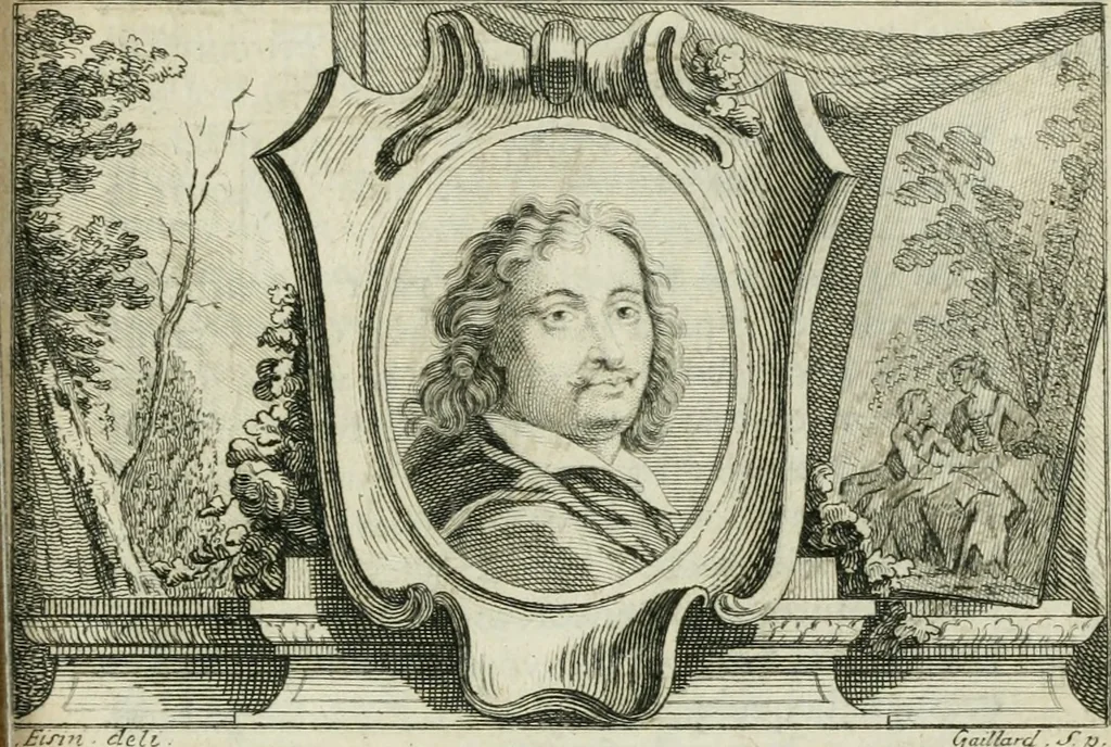 An illustration from La vie des peintres flamands, allemands et hollandois : avec des portraits gravés en taille-douche, une indication de leurs principaux ouvrages, & des réflexions sur leurs différentes manieres, 1753, leaf 386