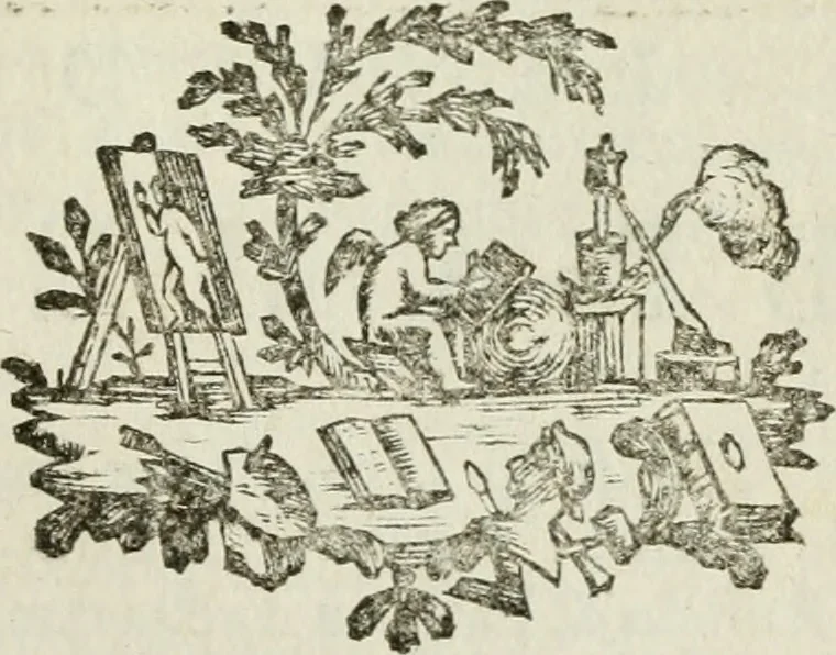 An illustration from La vie des peintres flamands, allemands et hollandois : avec des portraits gravés en taille-douche, une indication de leurs principaux ouvrages, & des réflexions sur leurs différentes manieres, 1753, leaf 436