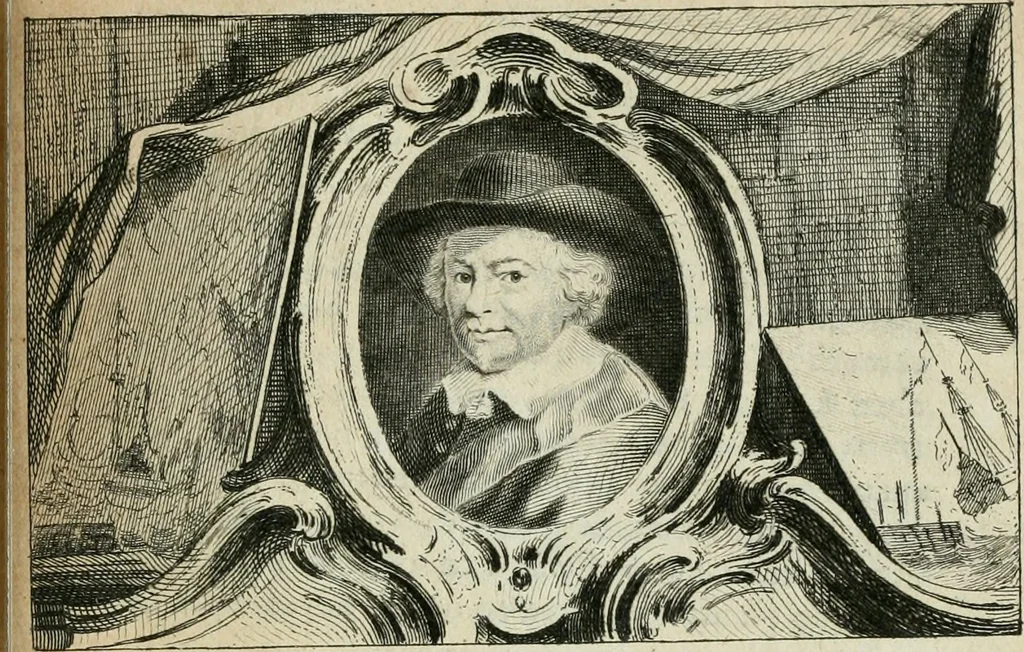 An illustration from La vie des peintres flamands, allemands et hollandois : avec des portraits gravés en taille-douche, une indication de leurs principaux ouvrages, & des réflexions sur leurs différentes manieres, 1753, leaf 440