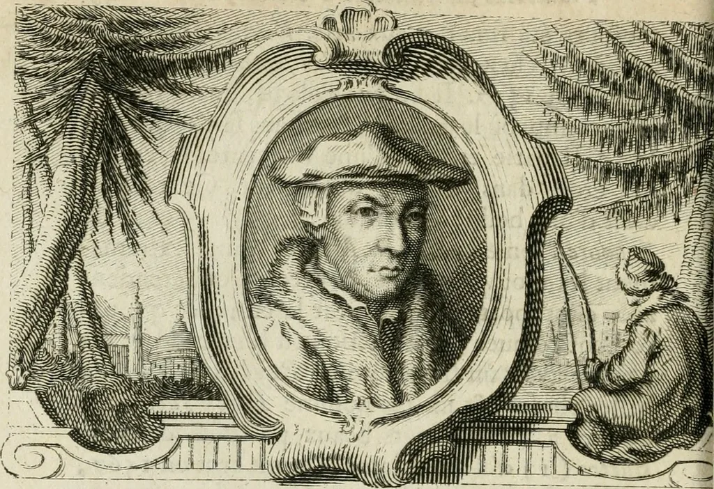 An illustration from La vie des peintres flamands, allemands et hollandois : avec des portraits gravés en taille-douche, une indication de leurs principaux ouvrages, & des réflexions sur leurs différentes manieres, 1753, leaf 71