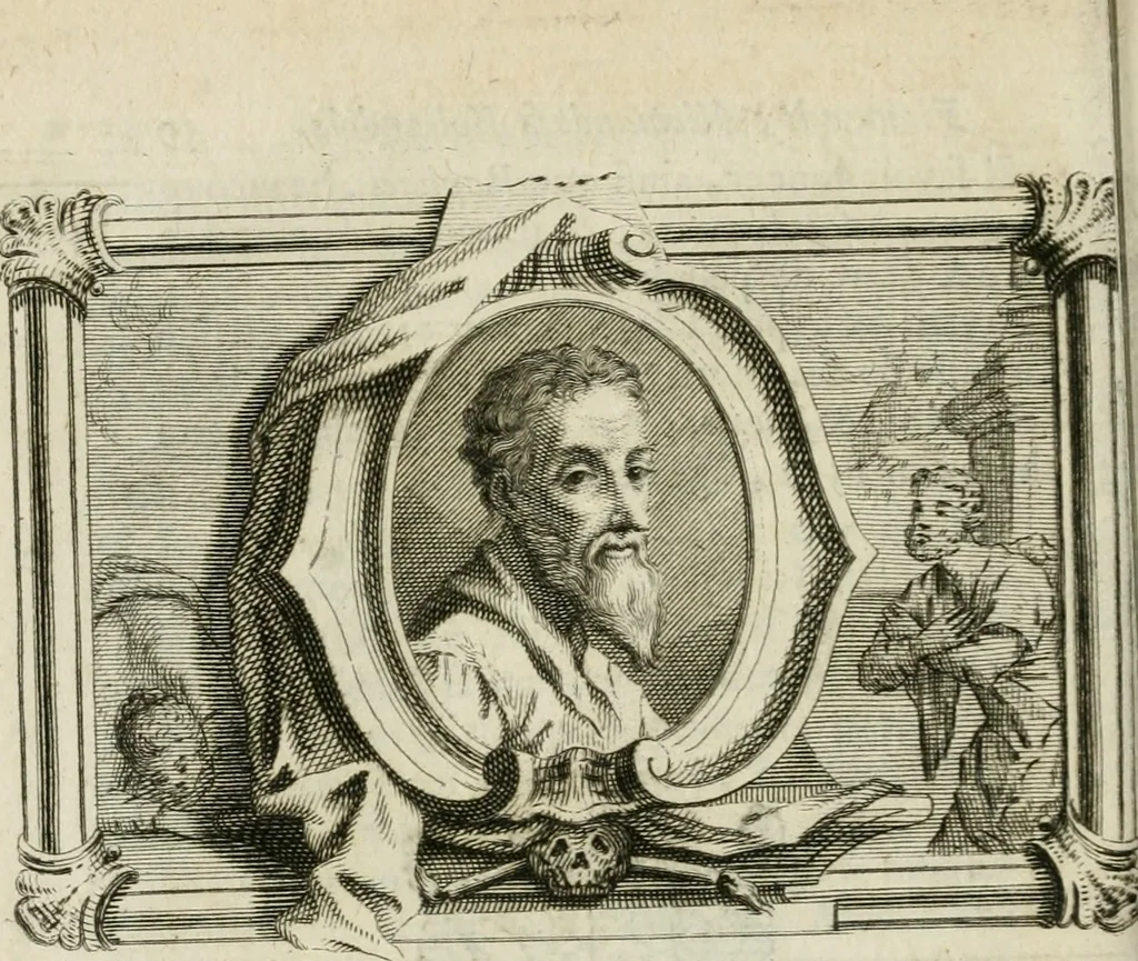An illustration from La vie des peintres flamands, allemands et hollandois : avec des portraits gravés en taille-douche, une indication de leurs principaux ouvrages, & des réflexions sur leurs différentes manieres, 1753, leaf 81