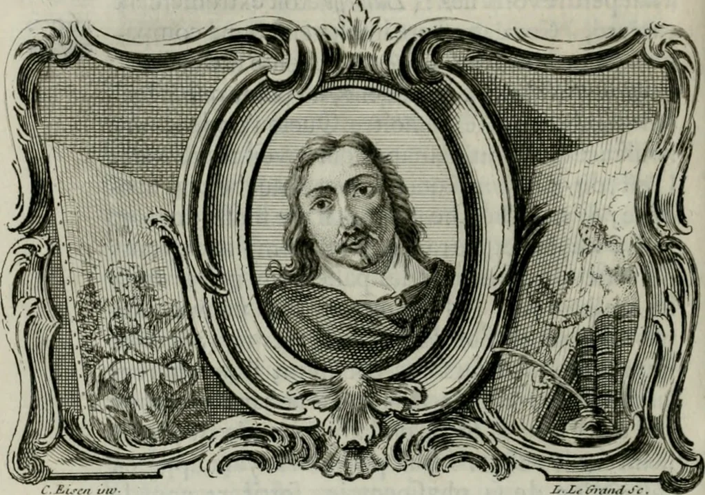 An illustration from La vie des peintres flamands, allemands et hollandois : avec des portraits gravés en taille-douche, une indication de leurs principaux ouvrages, & des réflexions sur leurs différentes manieres, 1753, leaf 113