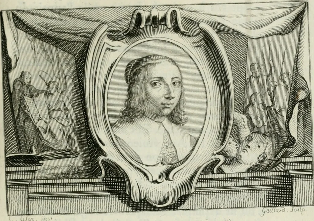 An illustration from La vie des peintres flamands, allemands et hollandois : avec des portraits gravés en taille-douche, une indication de leurs principaux ouvrages, & des réflexions sur leurs différentes manieres, 1753, leaf 126