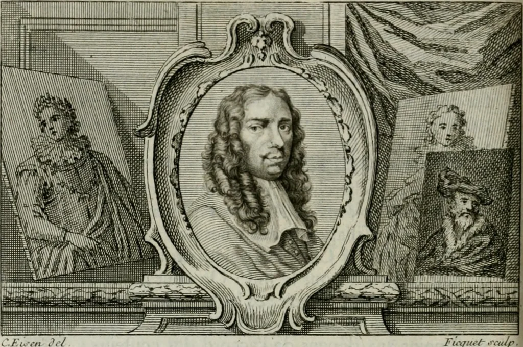 An illustration from La vie des peintres flamands, allemands et hollandois : avec des portraits gravés en taille-douche, une indication de leurs principaux ouvrages, & des réflexions sur leurs différentes manieres, 1753, leaf 337