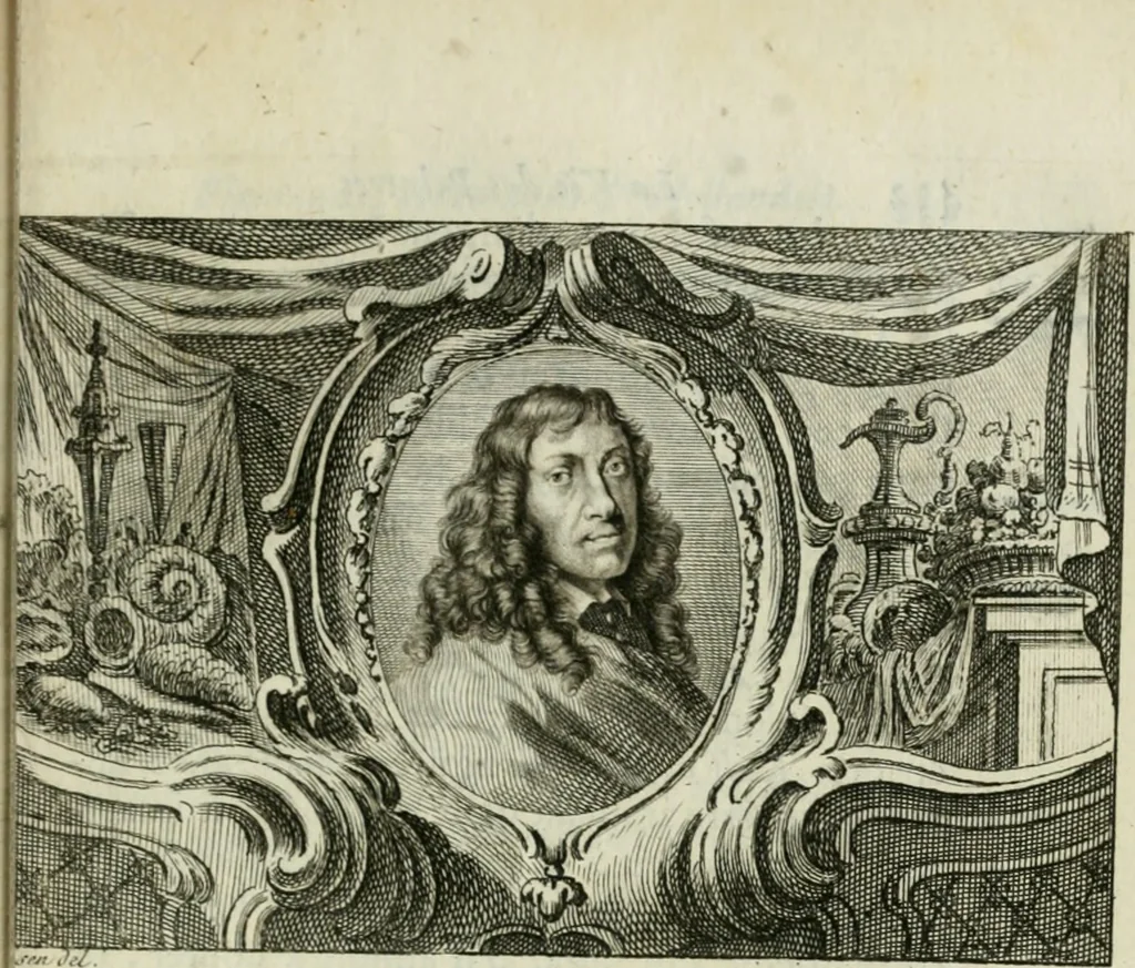 An illustration from La vie des peintres flamands, allemands et hollandois : avec des portraits gravés en taille-douche, une indication de leurs principaux ouvrages, & des réflexions sur leurs différentes manieres, 1753, leaf 438