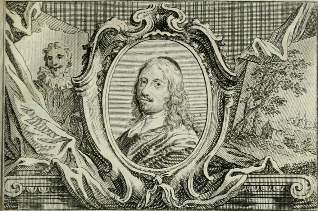 An illustration from La vie des peintres flamands, allemands et hollandois : avec des portraits gravés en taille-douche, une indication de leurs principaux ouvrages, & des réflexions sur leurs différentes manieres, 1753, leaf 74