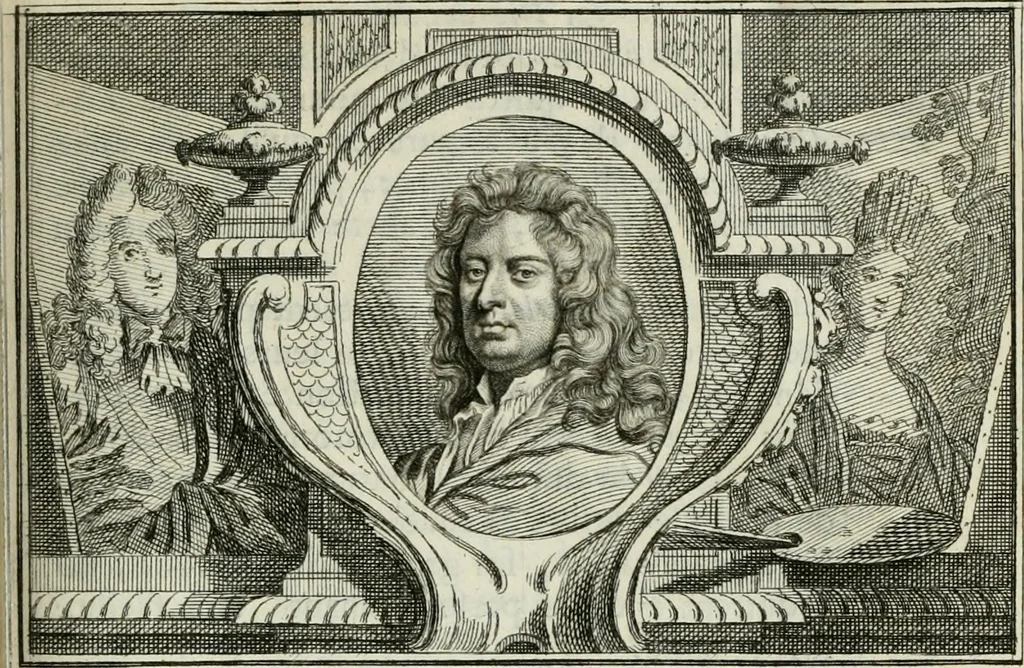 An illustration from La vie des peintres flamands, allemands et hollandois : avec des portraits gravés en taille-douche, une indication de leurs principaux ouvrages, & des réflexions sur leurs différentes manieres, 1753, leaf 244