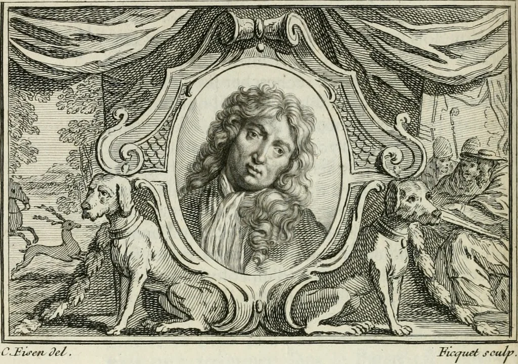 An illustration from La vie des peintres flamands, allemands et hollandois : avec des portraits gravés en taille-douche, une indication de leurs principaux ouvrages, & des réflexions sur leurs différentes manieres, 1753, leaf 297